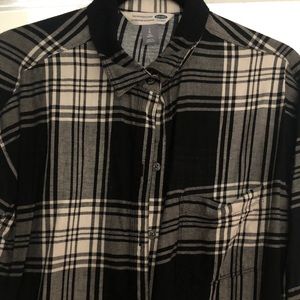 Black and White Boyfriend Flannel